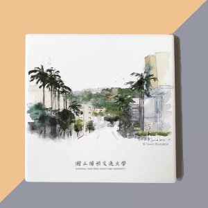 NYCU校園插畫吸水杯墊_陽明校園